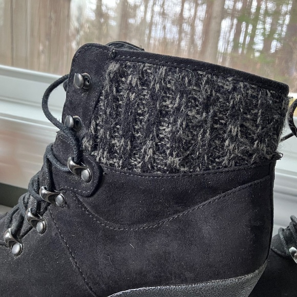 Ladies Black Suede Booties, Size 7.5 - Picture 3 of 8
